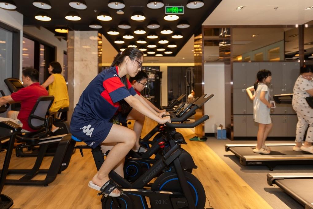 Khu vực phòng tập gym với nhiều trang thiết bị hiện đại đáp ứng nhu cầu đa dạng của cư dân